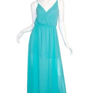 Lavender Brown Maxi Dress | Aqua Blue